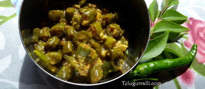 Instant Green Chili Pickle